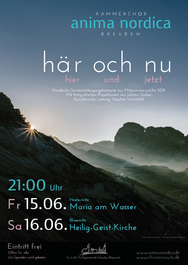 här och nu – hier und jetzt - Konzertplakat