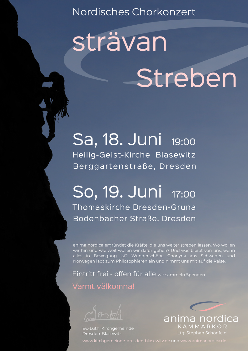 strävan – Streben - Konzertplakat