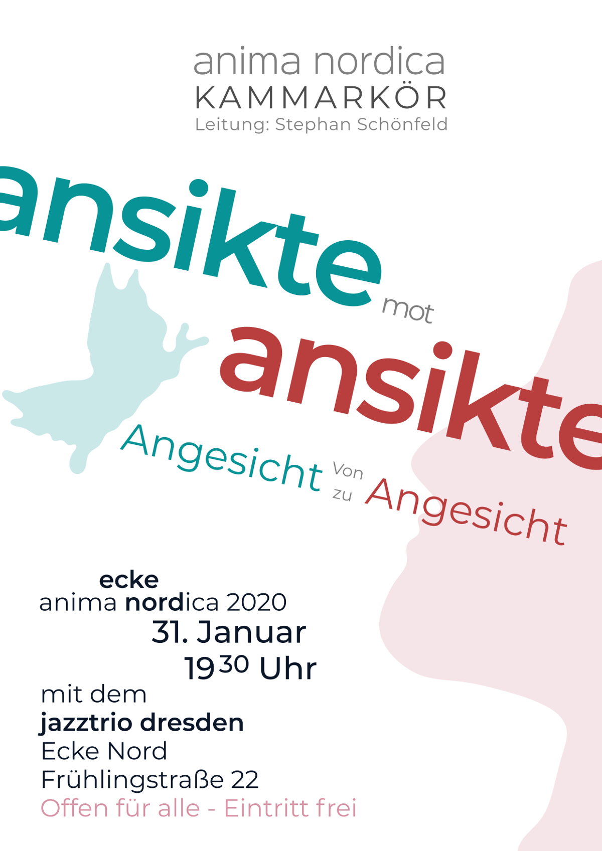 ansikte mot ansikte – von Angesicht zu Angesicht - Konzertplakat